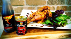 Whole Roasted, Harissa Rubbed Chicken w/ Balsamic Glaze