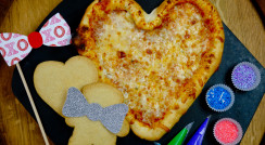 cookie decorating-heart pizza